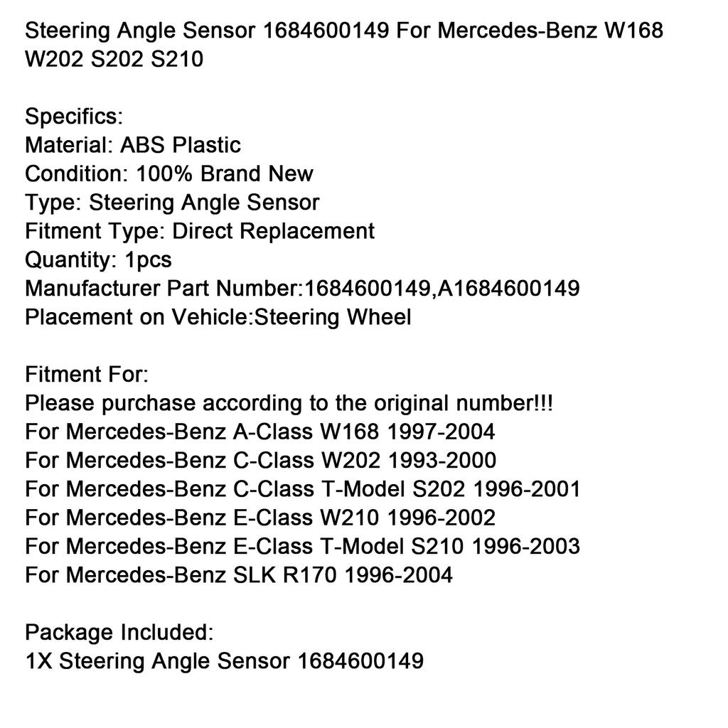 Steering Angle Sensor 1684600149 For Mercedes-Benz W168 W202 S202 S210