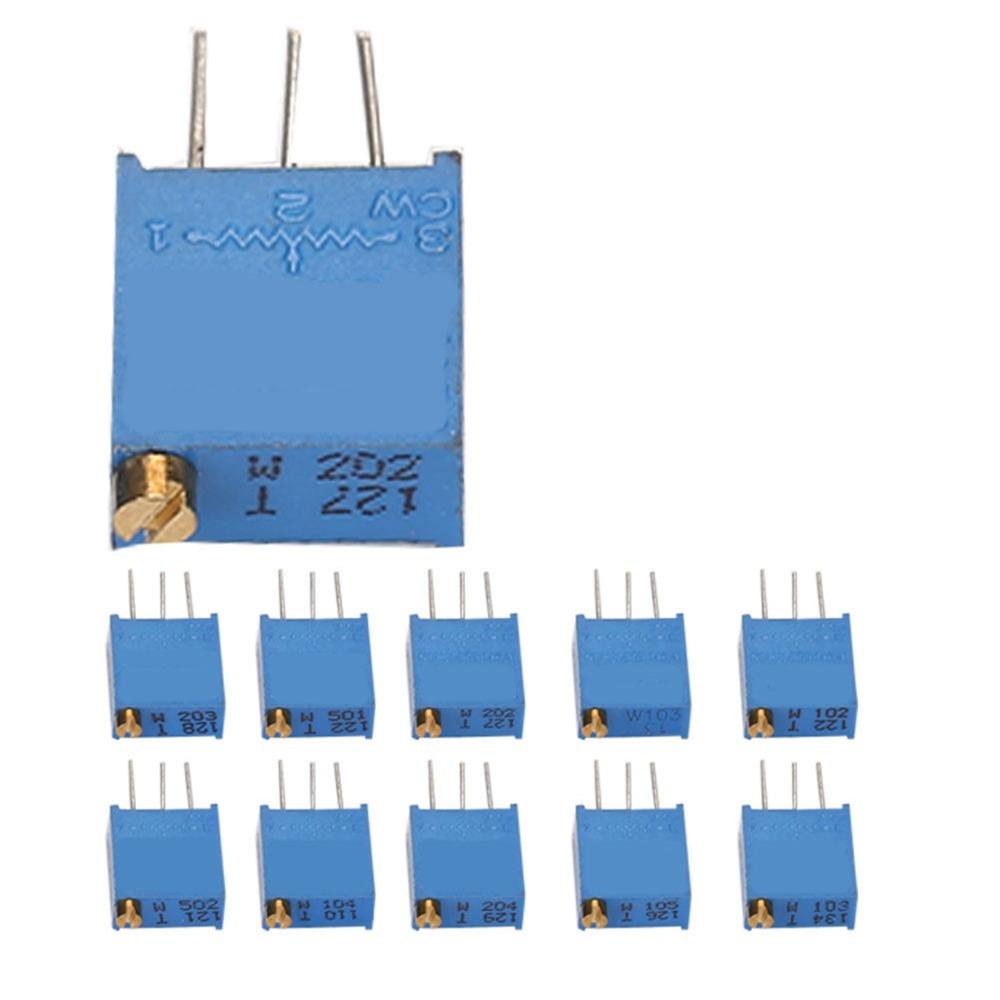 50PCS Blue Trimmer Pot 3296W Electronic Component Adjustable Variable Resistor  Circuit Adjustments