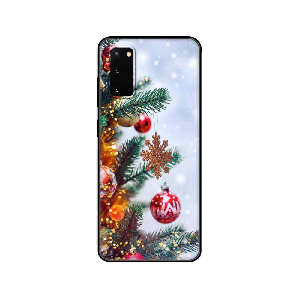 Black tpu Case For Samsung galaxy S20 /S20 PLUS/S20 ultra/S20+ /S20FE back cover Christmas and New Year