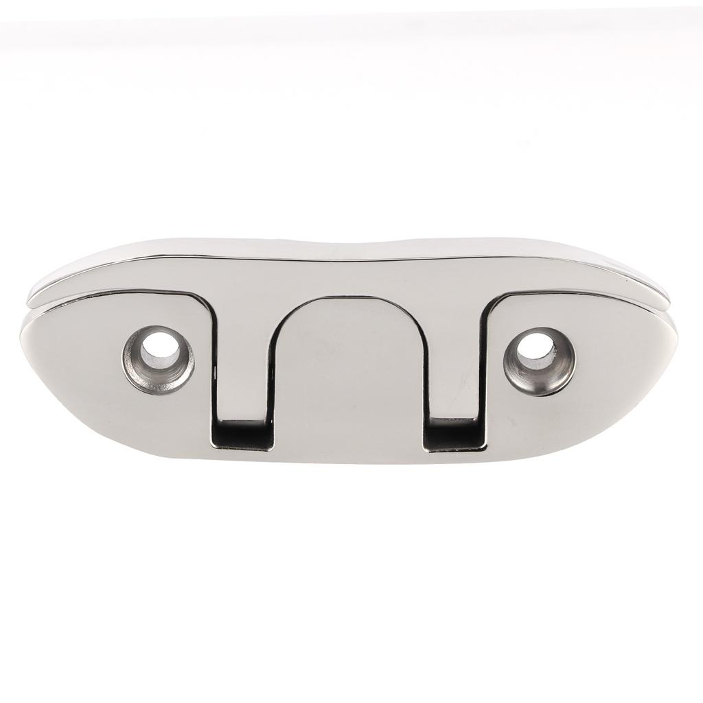 Folding Cleat Stainless Steel Flip Up Dock Cleat for Mooring Boat Kayak Marine 4.7in