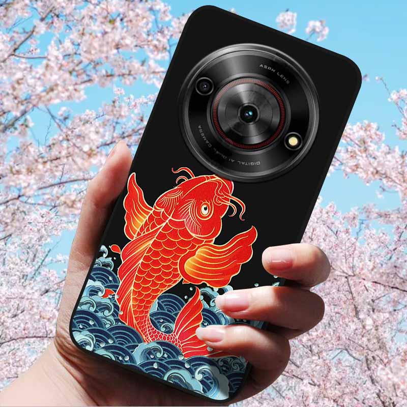 For ZTE Blade A75 5G 6.6" Cases 3D Relief Flower Soft Silicone Luxury Cover for ZTE Blade A75 5G 3D Phone Cases ZTE Blade Z2357N