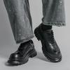 Herren Punk Stiefel Brogues Business Aufzugsschuhe Schwarze Braune Lederschuhe Dicke Sohle Plateau Schuhe Übergröße