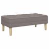 Bench with Cushion Taupe 113 X 57 X 39 Cm Fabric