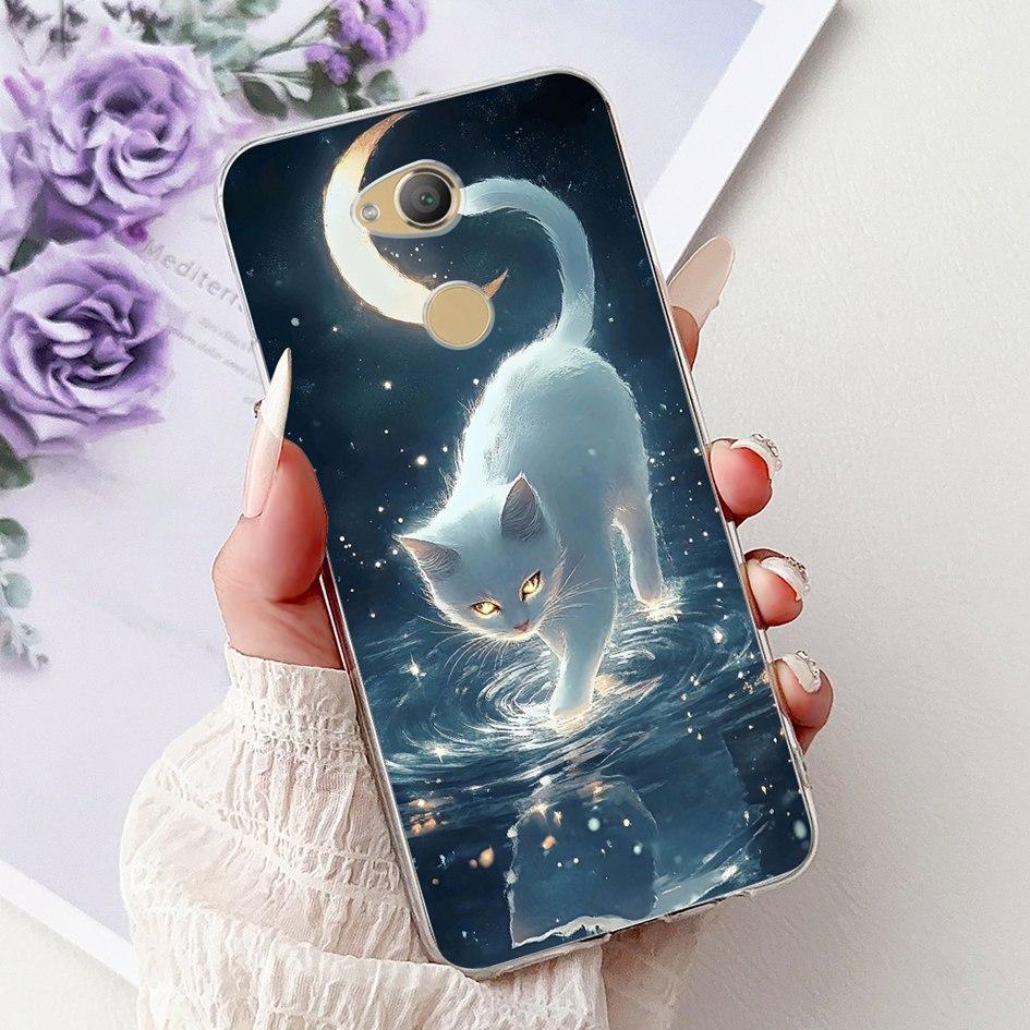 For Sony Xperia XA2 Case H3113 H3123 H3313 Cover Fashion Art Flower Painted Soft TPU Bumper on Sony Xperia XA2 Ultra H3213 Shell