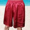 Men Beach Shorts Satin Soft Solid Color Underwear Elastic Waist Sleeping Plus Size Loose Pajamas Bottoms Men Clothes