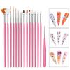 Nail Tool Acrylic Nail Art Brush SET UV Gel Polish Painting Drawing Brushes Pen Nail Dotting Kit Clean Brush Manicure Tools Set