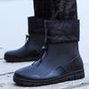 Outdoor Men's Fishing Rain Boots Fashion Non-slip Waterproof Rain Boots Indoor Kitchen Work Rain Boots Car Wash Boots Size 39-45