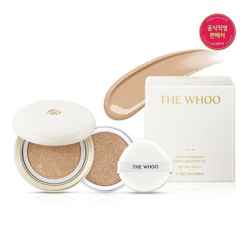 whoo royal complexion satin cushion gift set (main product + refill)