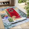 Christmas Door Dog Carpet Rug Soft Washable Anti Slip Home Living Room Sofa Mats Personalized Christmas Rug