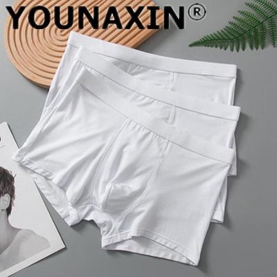 3 Pcs Big Size Men's Underwear Bamboo Fiber Panties Boxer Briefs Modal Underpants Boy Undies Undershorts Solid Color Knickers L XL 2XL 3XL 4XL