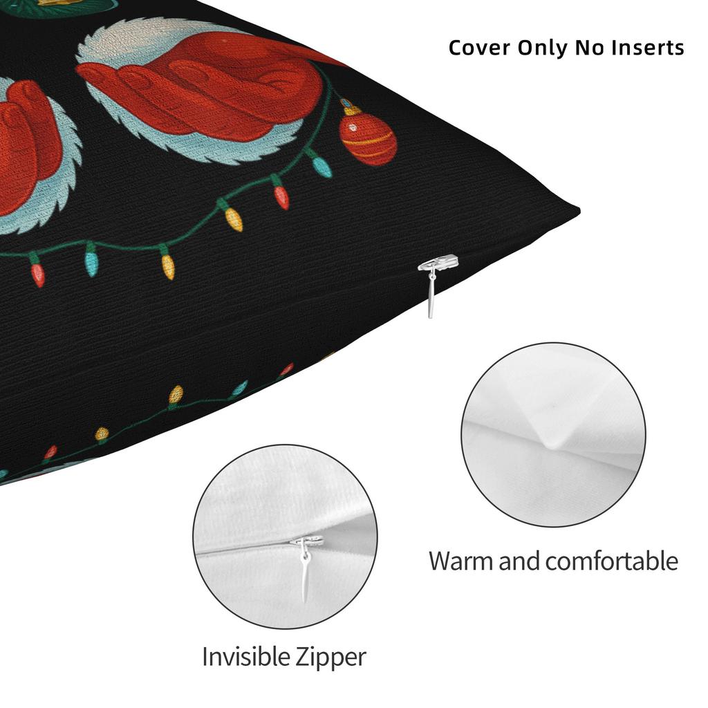 6 7 Christmas 67 Santa  Pillow Case  Soft Pillow Cover For Sofa Car Home Decor Novelty Cushion Cover