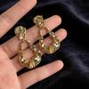 Custom Irregular Pleated Stud Earrings for Women - Luxurious Hong Kong Style Trendy Accessories