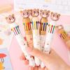 Yousheng 10-In-1 Retractable Ballpoint Pen Cartoon Bear Colored Pen 0.5MM Fine Point Smooth Writing Colorful Ball Pen Students School Office Supplies