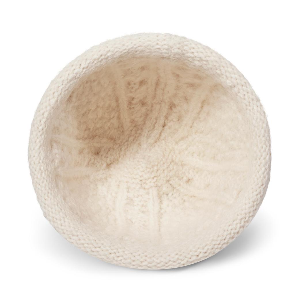 CROOGO Pălărie Drăguță Tricotată Fără Boruri Rulate pentru Toamnă și Lână Călduroasă KH25Q26 Șapcă, Iarnă, Căciulă, Unisex, Rotundă, Fără Boruri, Exterior, Călătorie, Crem,