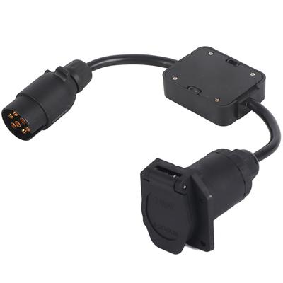 Trailer Connector Light Cable Converter Conversion Adaptor European 7?Pin To American 7 Way Plug