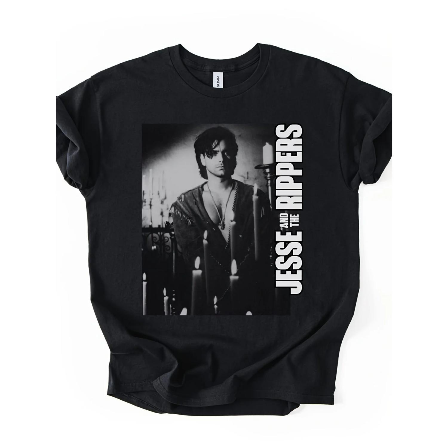 2026 New Full Stack Jesse and The Rippers Adult T-shirt _ 90s Nostalgia, Casual Style Regular Edition, Printed Pattern S чёрный