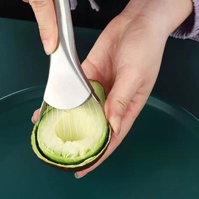 1pcs Stainless Steel Avocado Knife Kitchen Fruit Divider - Peach Pitter Dragon Fruit Slicer Fruit Cutting Tool for Home Kitchen
