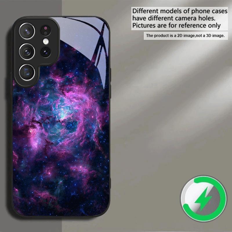 Space Nebula Wallpaper Suitable For Samsung Galaxy S25 Ultra S20 FE S21 S22+ S23 Plus S24 S26 Edge magnetism Glass Phone Casee
