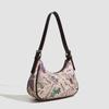 Hochwertige Graffiti Achseltasche für Damen Mode Vielseitige Halbmondtasche Elegant Pendler Ein-Schulter Umhängetasche für Damen