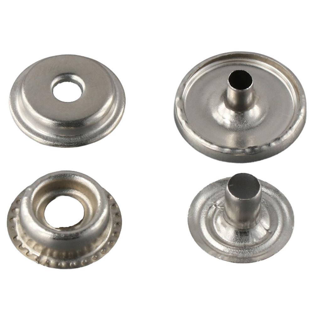 100 Sets Stainless Steel Stainless Steel Fastener 15mm Press Stud Button Marine Boat