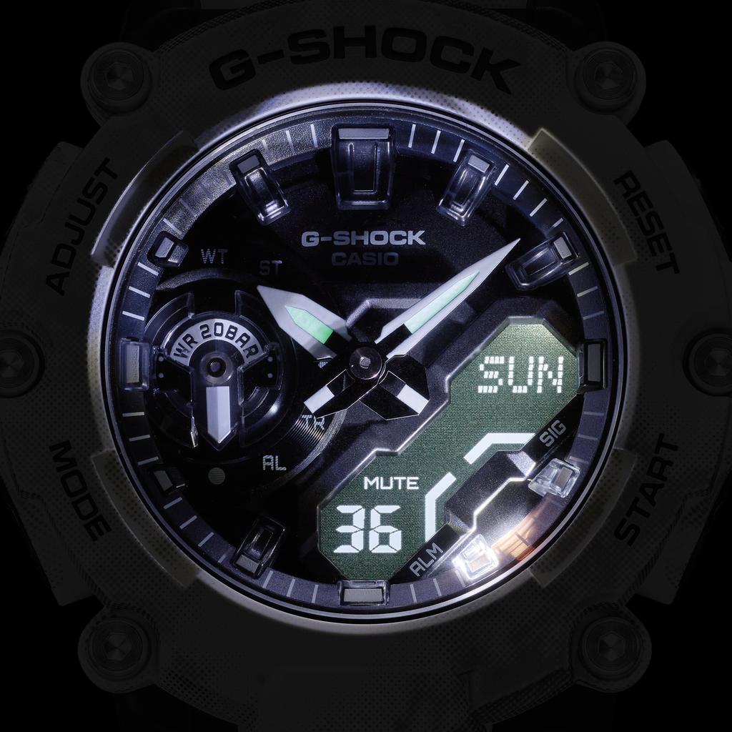 Casio Men's Resin 200M Water Resistant Digital Shock Resistant Quartz Watch GA-2200GC-7A