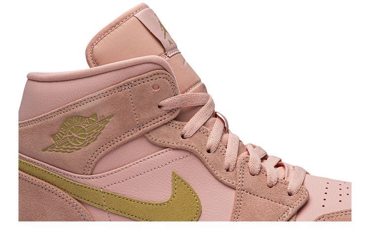 Men's Sneakers Jordan 1 Mid Coral Gold Coral Stardust/Club Gold-Coral Stardust