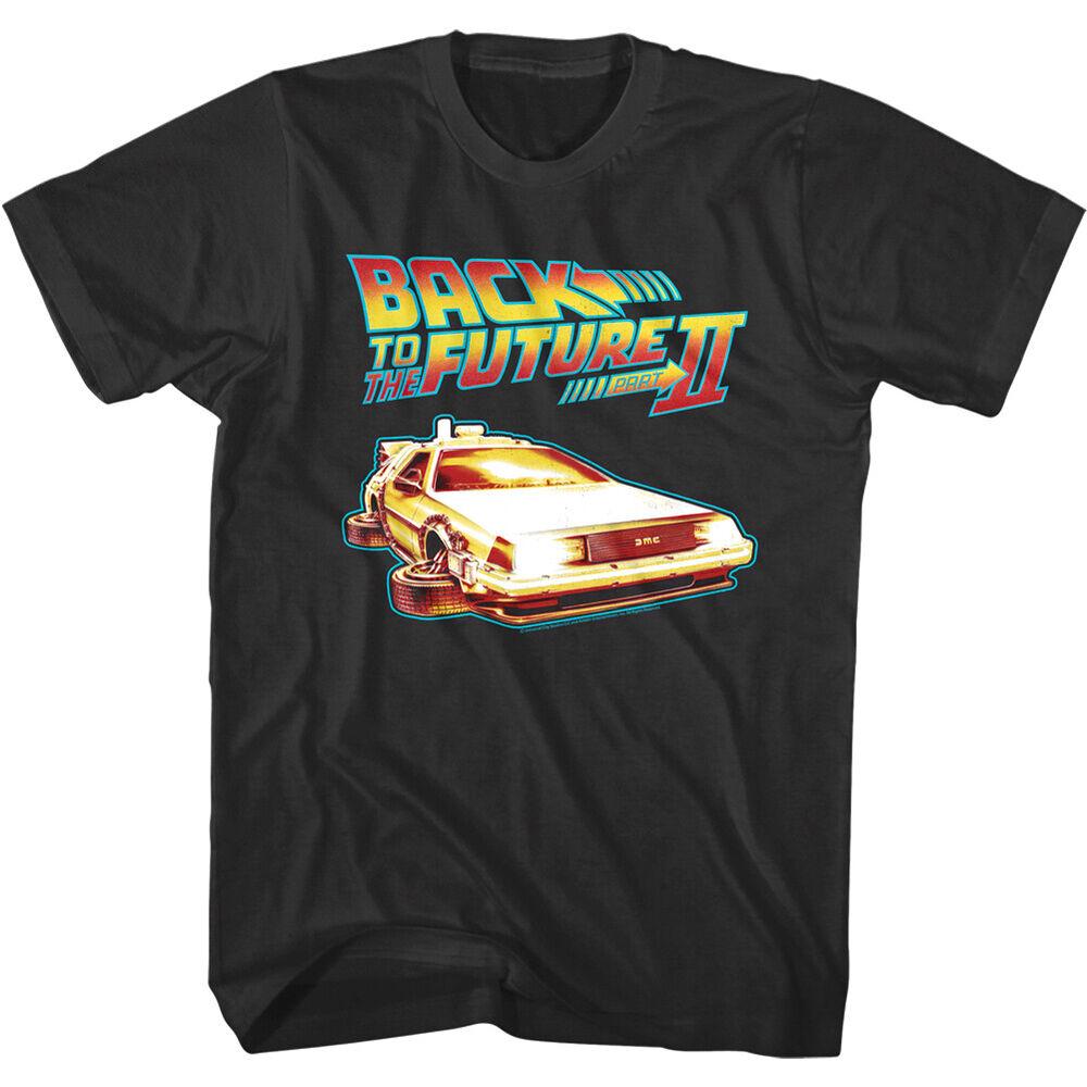 

Back The Future Part Chrome Delorean Time Machine Flat Wheels Unisex T-Shirt