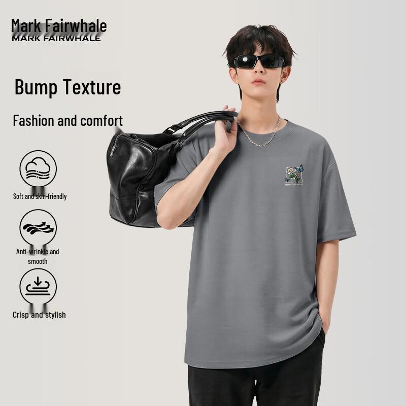 MARK FAIRWHALE Men s Waffle Knit Short Sleeve T-Shirt 3XL 2240₽