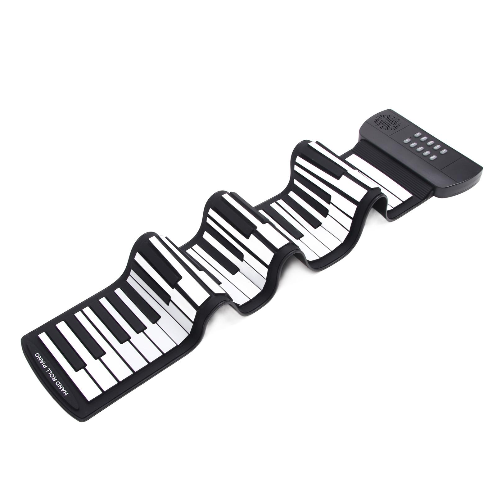 

Roll Up Piano Kids 61 Keys Electronic Thicken Portable Foldable USB Rechargeable Keyboard