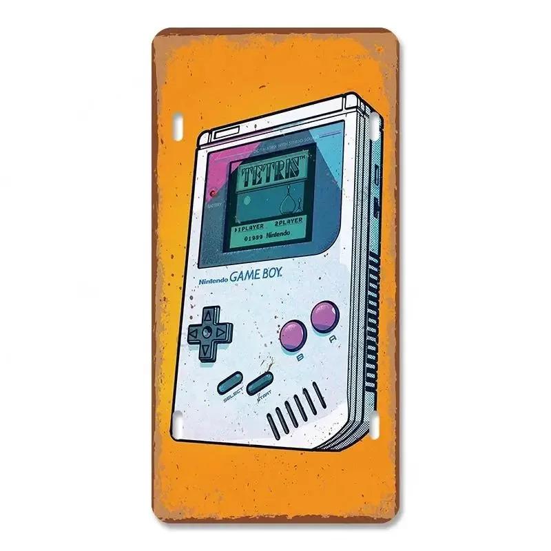 Vintage Video Game License Plate Metal Sign Playstation Gamer Metal Tin Poster For Boys Play Room Workshop Home Wall Art Decor
