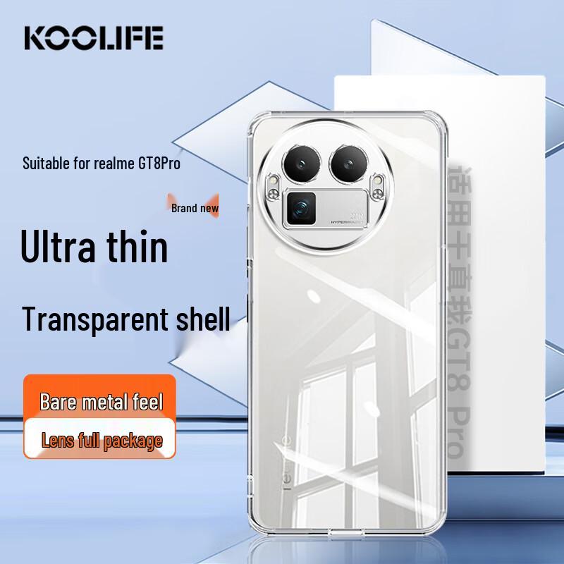 KOOLIFE Clear TPU Full-Coverage Phone Case for Realme
