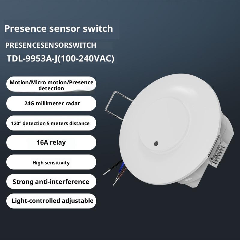 Smart Embedded Human Presence Sensor Millimeter Wave Radar inductive switch for Home Lighting Control
