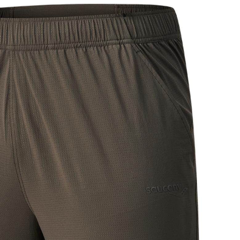 Saucony Urban Woven Stretch Five-Inch Casual Shorts Men shorts Mud SC2240014A-CO21