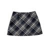 High-Waisted Plaid Slit Skirt - Plus Size Korean Style Retro Slimming Women's Fashion 2025 Autumn