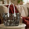 Gothic Skull Printed Large Tote Bag for Daily Outing Carry 