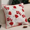 Snowflake Candy Embroidery Christmas Pillow - Creative Irregular Sofa Cushion