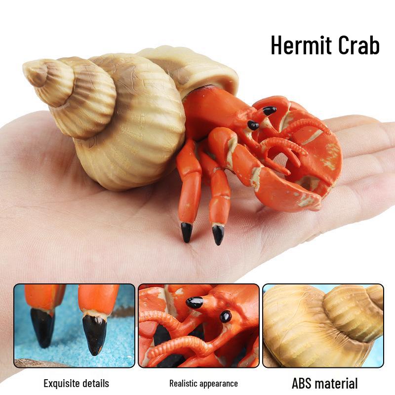 Underwater Hermit Crab Toy - Marine Life Model for Children's Cognitive Play
