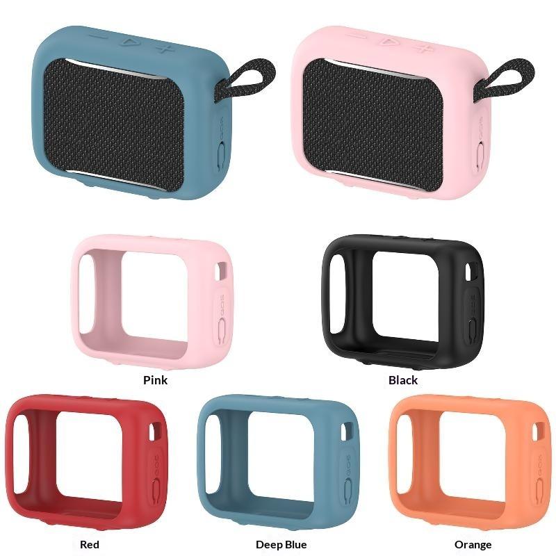Durable Silicone Protective Case for Portable Bluetooth Speaker Shockproof Anti-Scratch Non-Slip Cover for Hiking Use