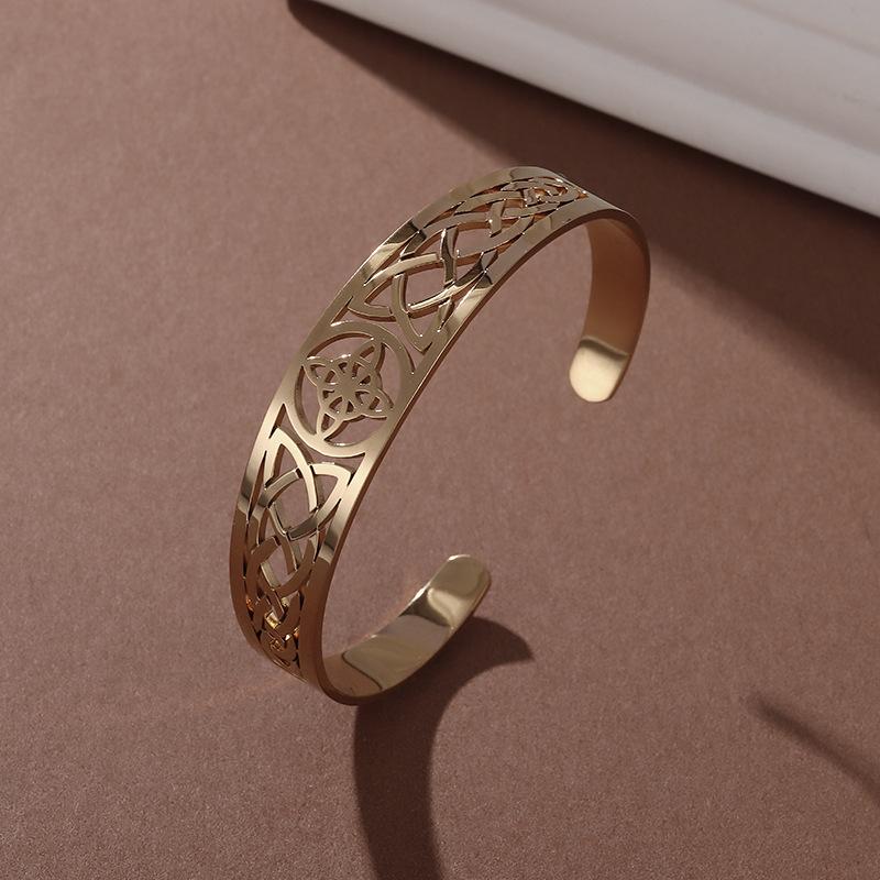 Vintage Fashion Hollow Open Witch Knot Bracelet For Women Stylish Adjustable Cuff Bangle Jewelry Gift
