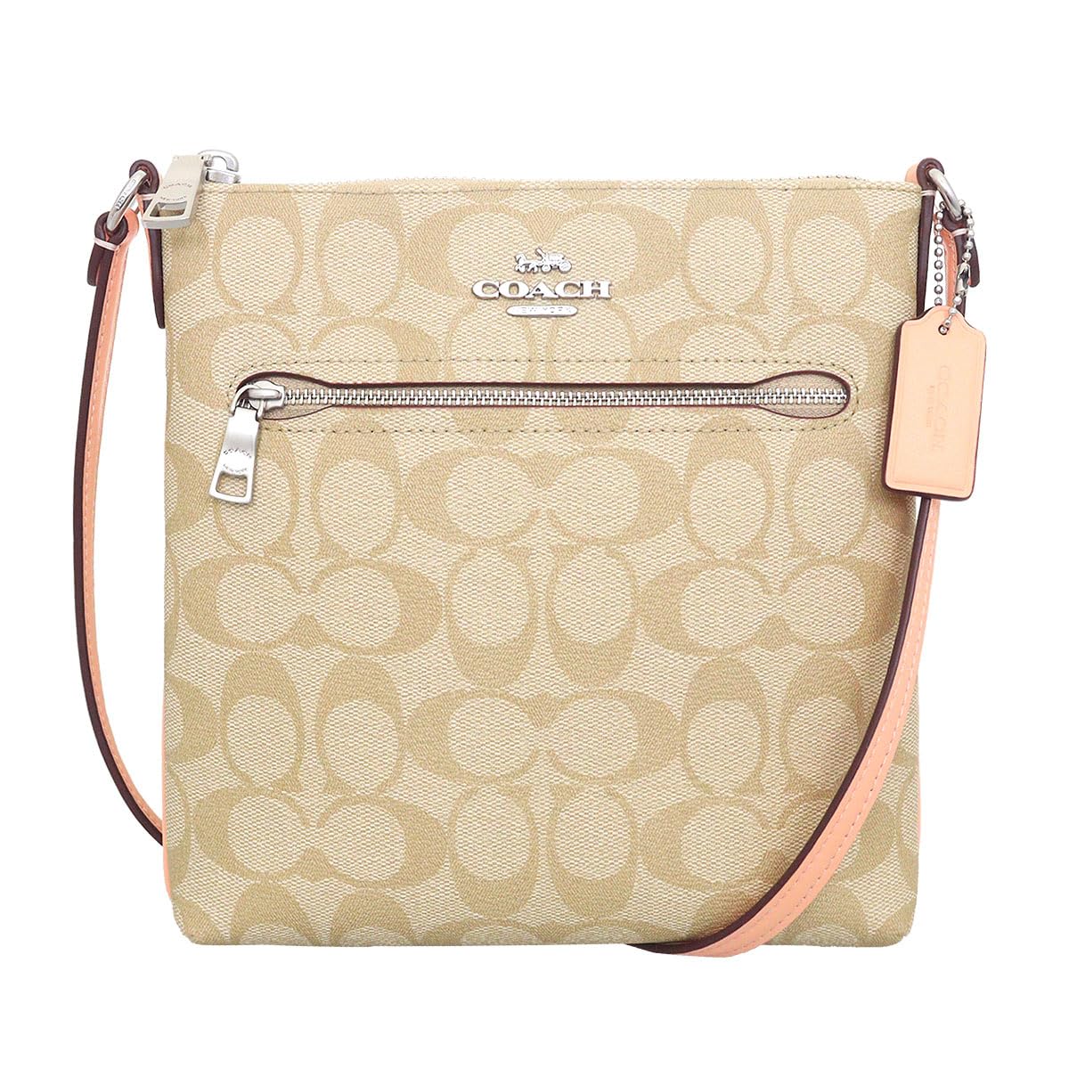 

Сумка COACH FCS182 CS182 Light Khaki x Faded Blush Luxury Covered Canvas Recycled Leather Mini Rowan File Bag для женщин [Coach] (Рюкзак) [Товар для розетки]