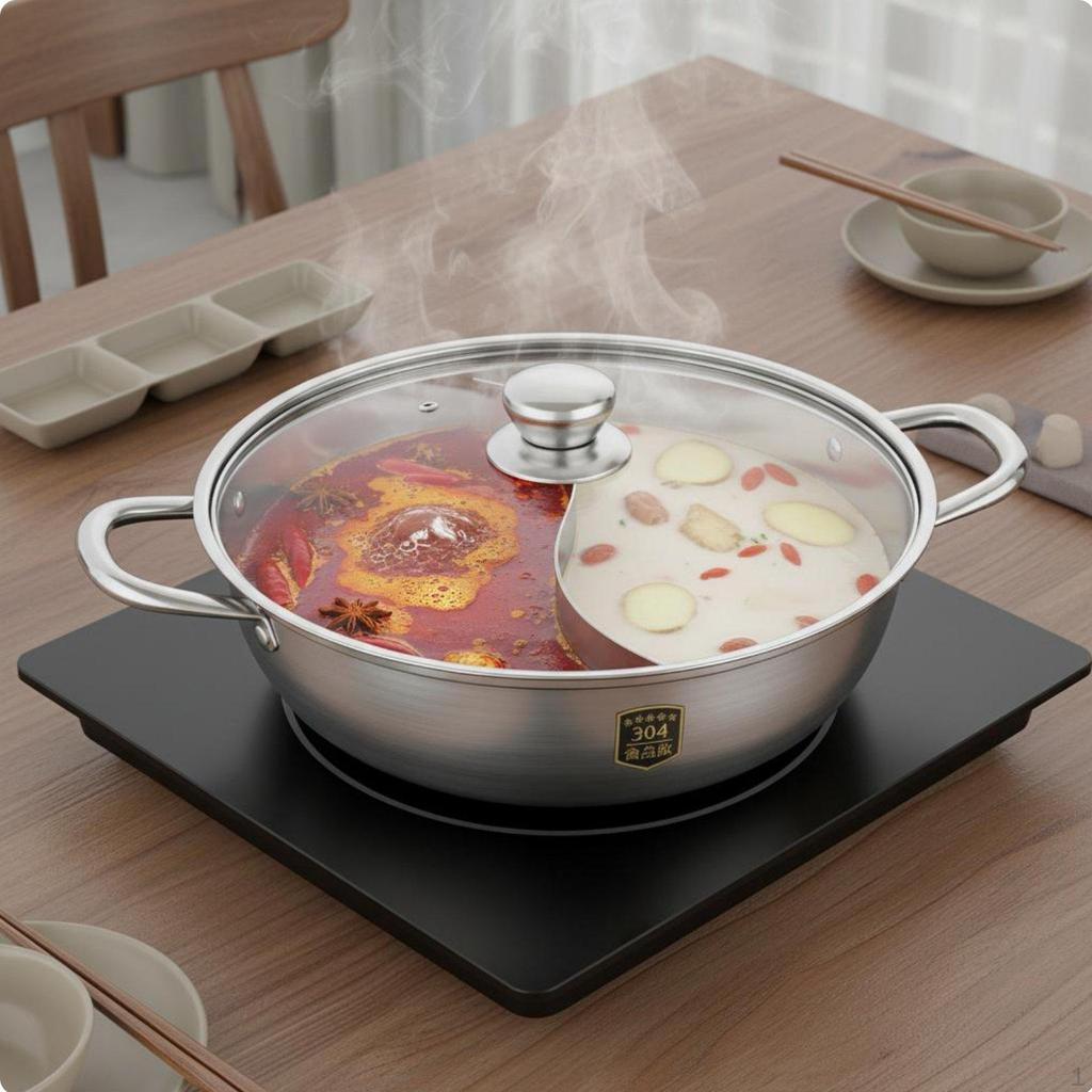 Divided Pot Gas Cooktop Safe Cookware Easy to Clean for Restaurant