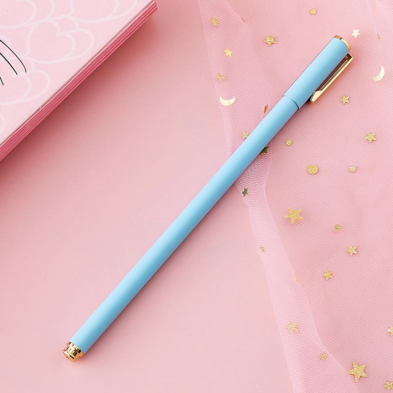 Korean Simple Metal Black Gel Pen - Student & Office Signature Stationery Gift