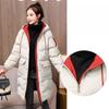 Mittellange Daunenjacke für Damen Lockere Baumwollwattierte Jacke Winterbekleidung Warme Baumwollwattierte Jacke