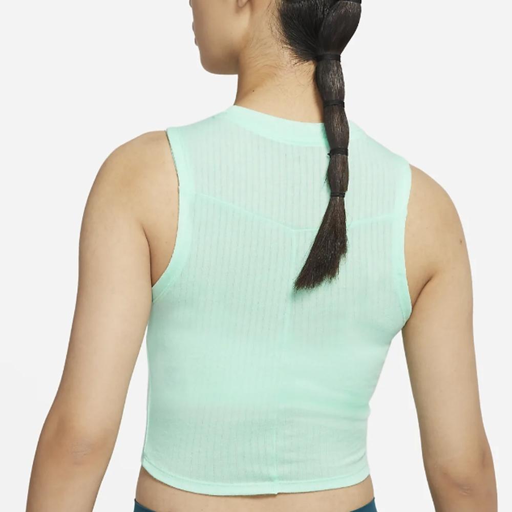 Nike Solid Color Casual Round Neck Slim Fit Vest Women tops Green DM7018-379