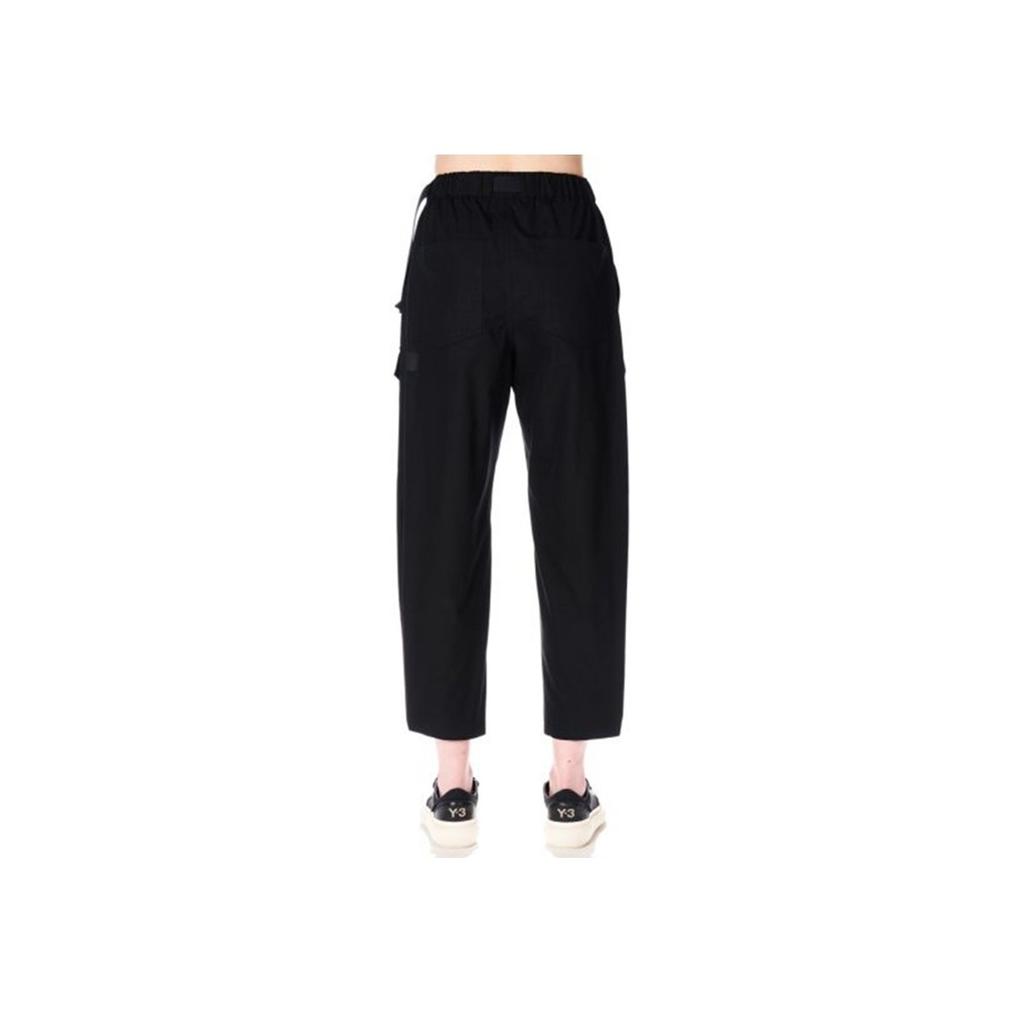 Y-3 FW22 Solid Color Spliced Loose Tapered Casual Pants Unisex pants Black H63074