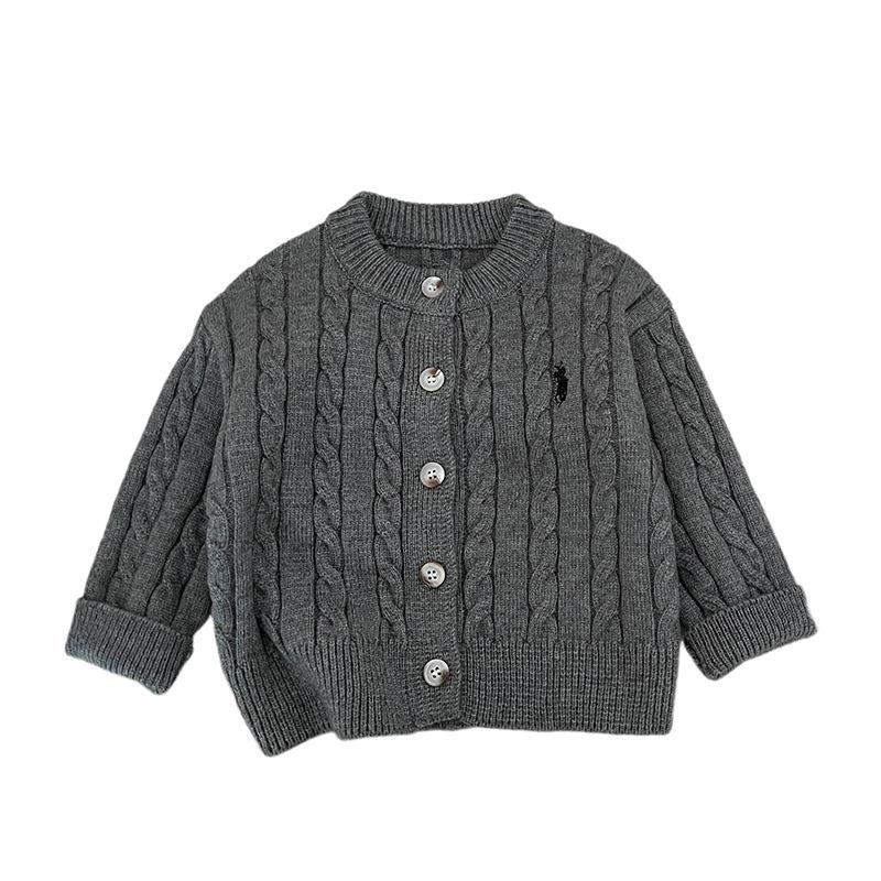 Stylish Boys' Embroidered Knit Cardigan - Baby Spring & Autumn Casual Sweater Set