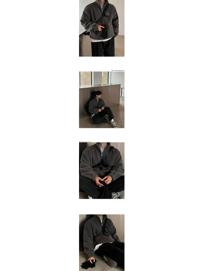 Unisex Lammwolle Baumwolljacke - Winterlich Warm, Trendiger Koreanischer Stehkragenmantel