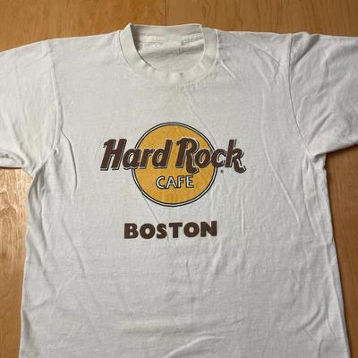 Boston Hard Rock Cafe White Short Sleeve T Shirt Full Size S-5XL SO596 Unisex T-Shirt