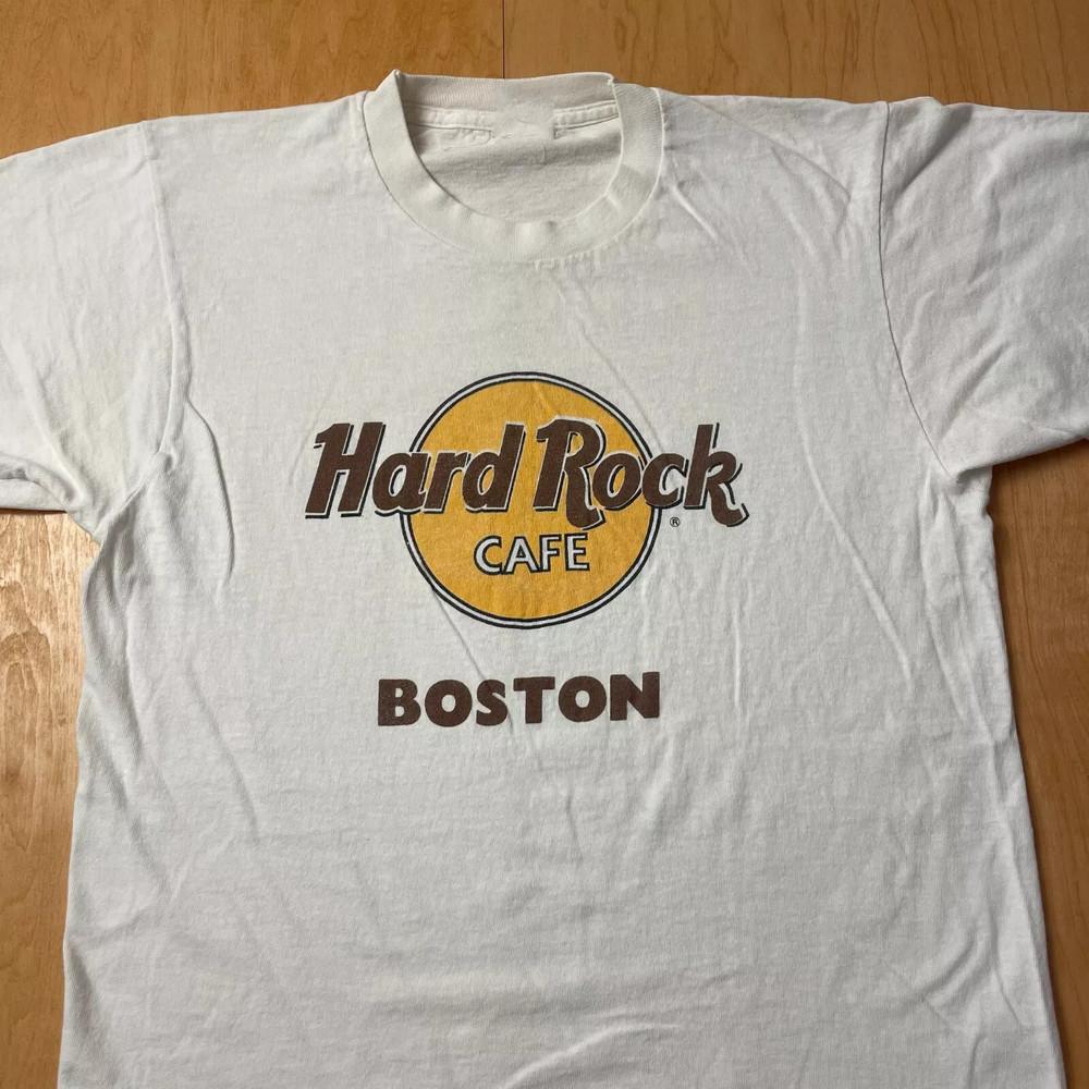 Boston Hard Rock Cafe White Short Sleeve T Shirt Full Size S-5XL SO596 Unisex T-Shirt