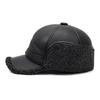 Dad Baseball Cap Middle-Aged Leather Cap Autumn Winter Men Baseball Cap